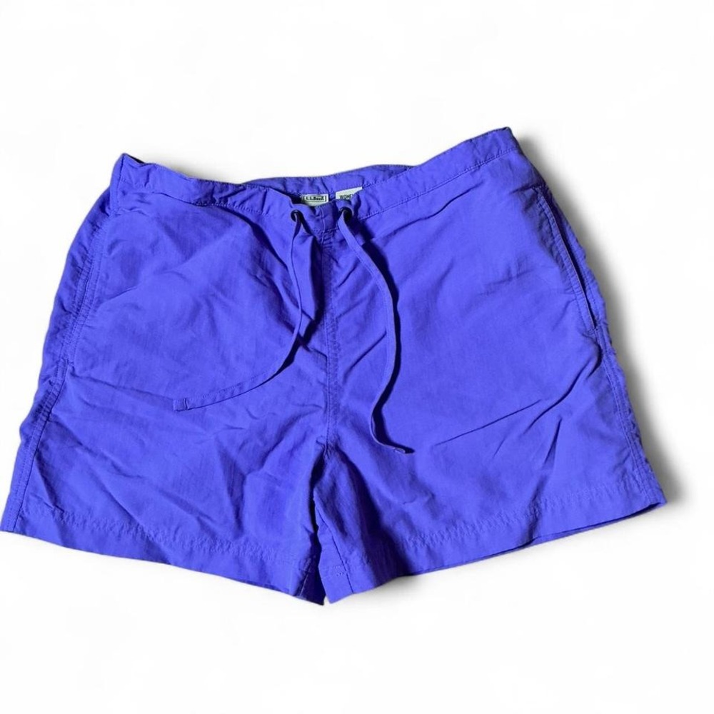L.L.Bean Women's Purple Granola Girl‎ Quick Dry Swim Trunks Shorts Size S